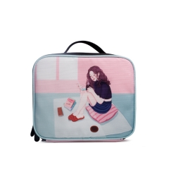 LUB010 White 900D PU Coated lunch box