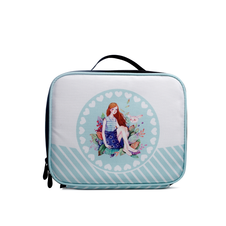 LUB011 White 900D PU Coated  lunch box