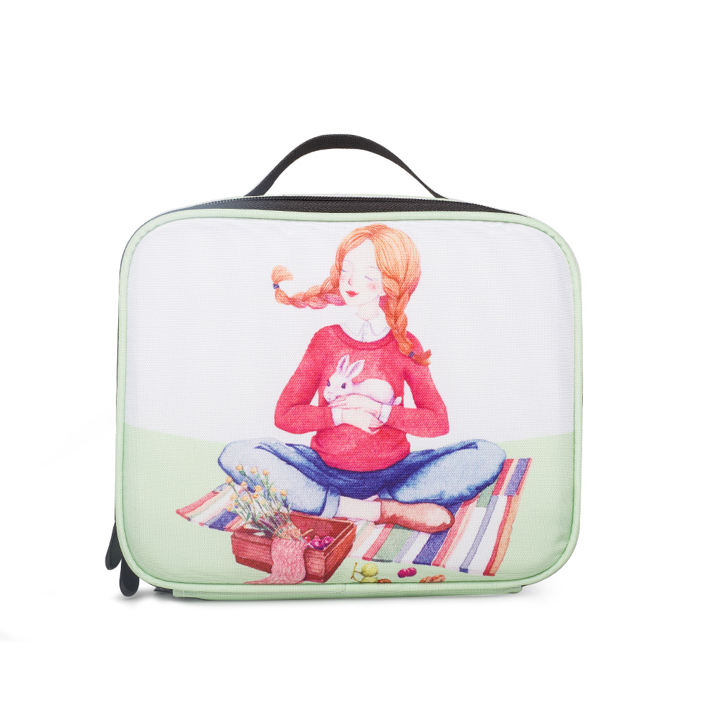 LUB004 White 900D PU Coated  lunch box