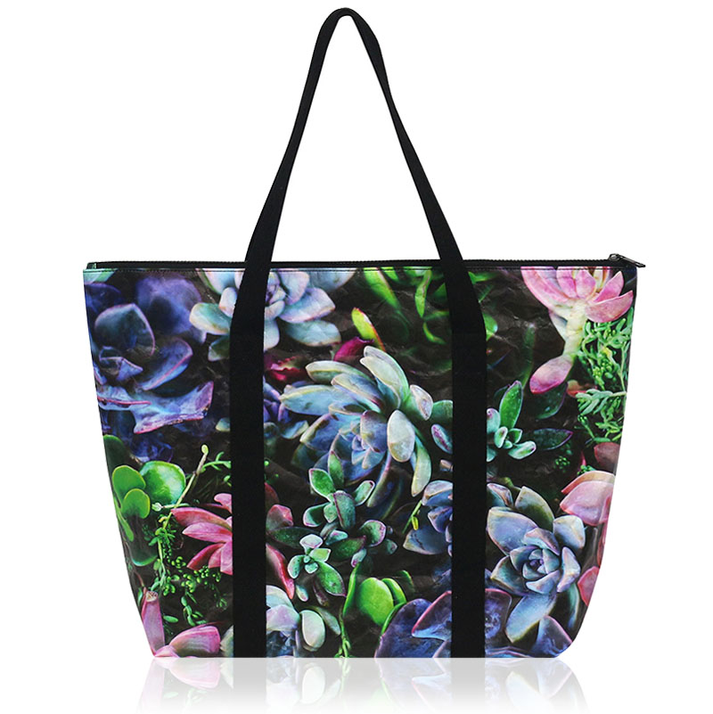 TYP040 Floral Print Tyvek Bag