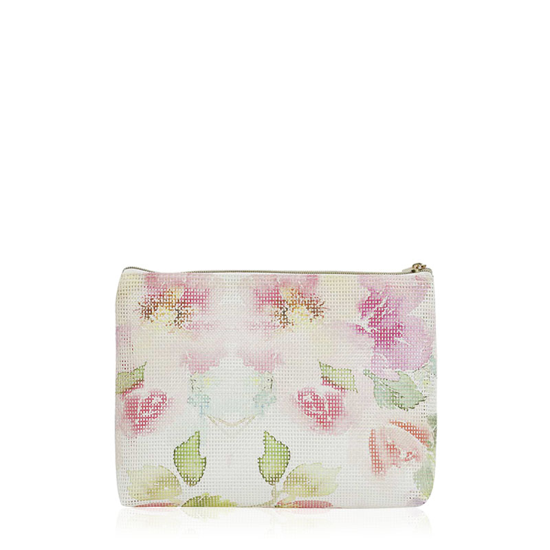 CBT089 Floral Print Mesh Bag