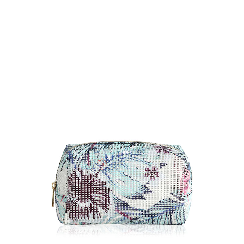 CBT087 Floral Print Mesh Bag