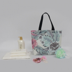 HAB068 Floral Print Mesh Bag