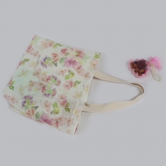 HAB069 Floral Print Mesh Bag Totebag