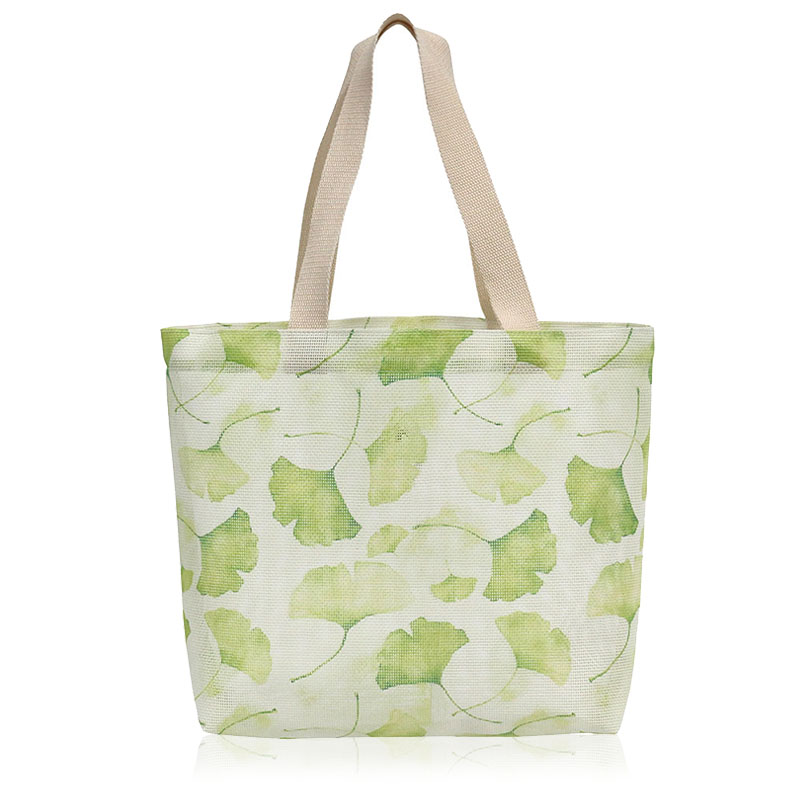 HAB070 Floral Print Mesh Bag