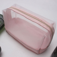 Travel Pouch Cosmetic Bag Bamboo Fiber Nylon Mesh - CBT053