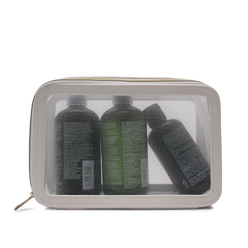 Travel Case Cosmetic Bag Bamboo Fiber Nylon Mesh - CBT060