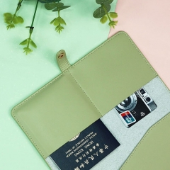 Elegant Passport Holder Recycled Leather - TRA021