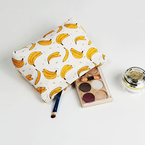 Spring Pouch Cosmetic Bag Banana Fiber - CNC049