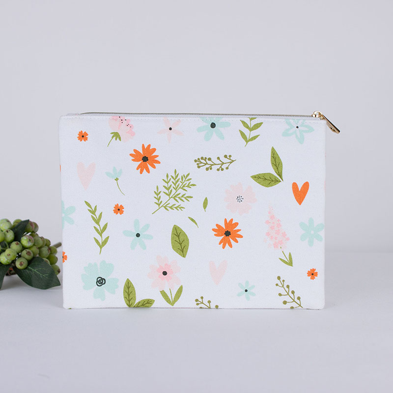 Flat Pouch Cosmetic Bag Cotton - CBC084