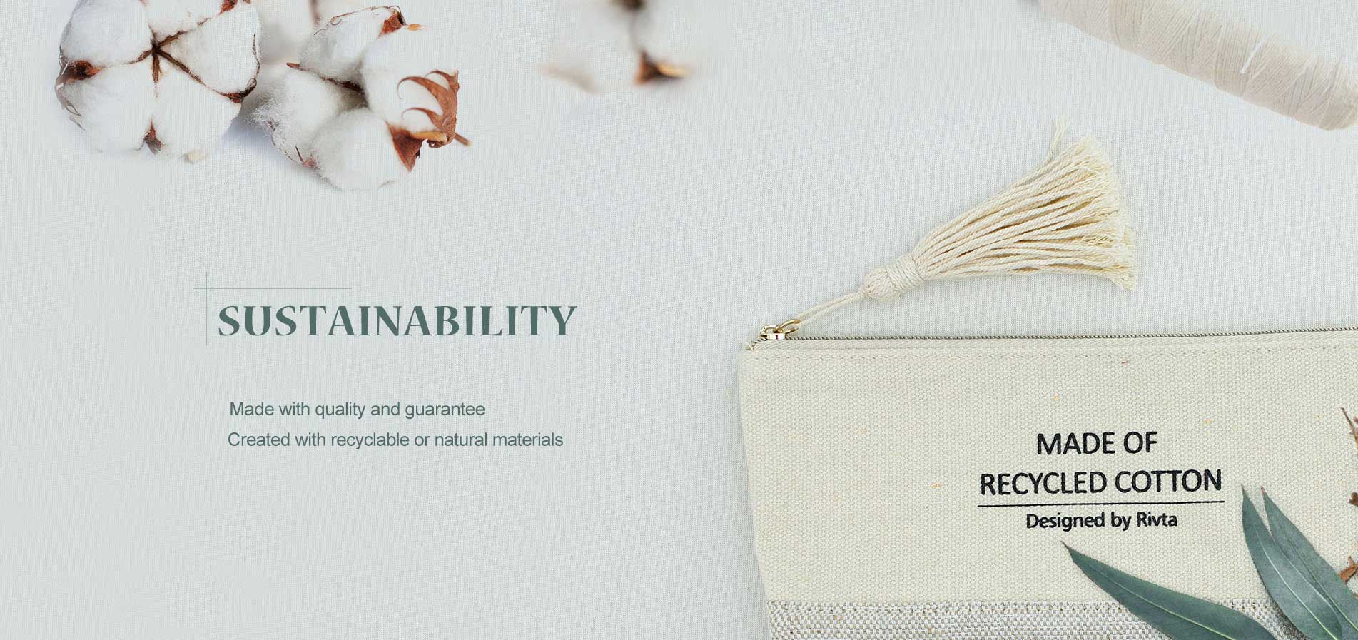 Essential Pouch Cosmetic Bag Recycled Cotton - CBC086