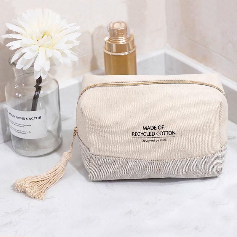 Small Pouch Cosmetic Bag Recycled Cotton - CBC088