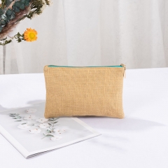 Flat Pouch Cosmetic Bag Jute - CBJ025
