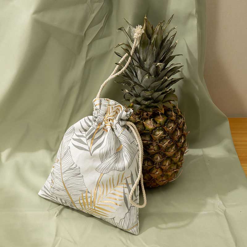 Travel Beauty Drawstring Bag Pineapple Fiber - CNC130