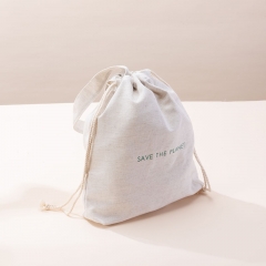 Travel Beauty Drawstring Bag Linen Cotton - CBC110