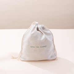 Travel Beauty Drawstring Bag Linen Cotton - CBC110