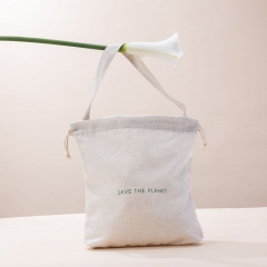 Travel Beauty Drawstring Bag Linen Cotton - CBC110