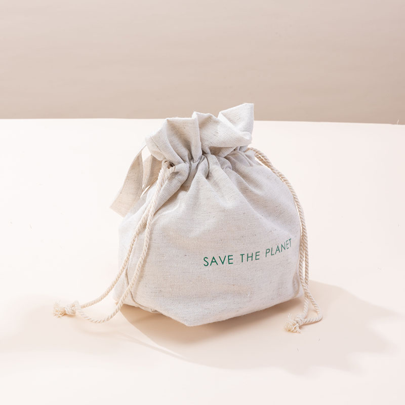 Waterproof Beauty Drawstring Bag Linen Cotton - CBC111