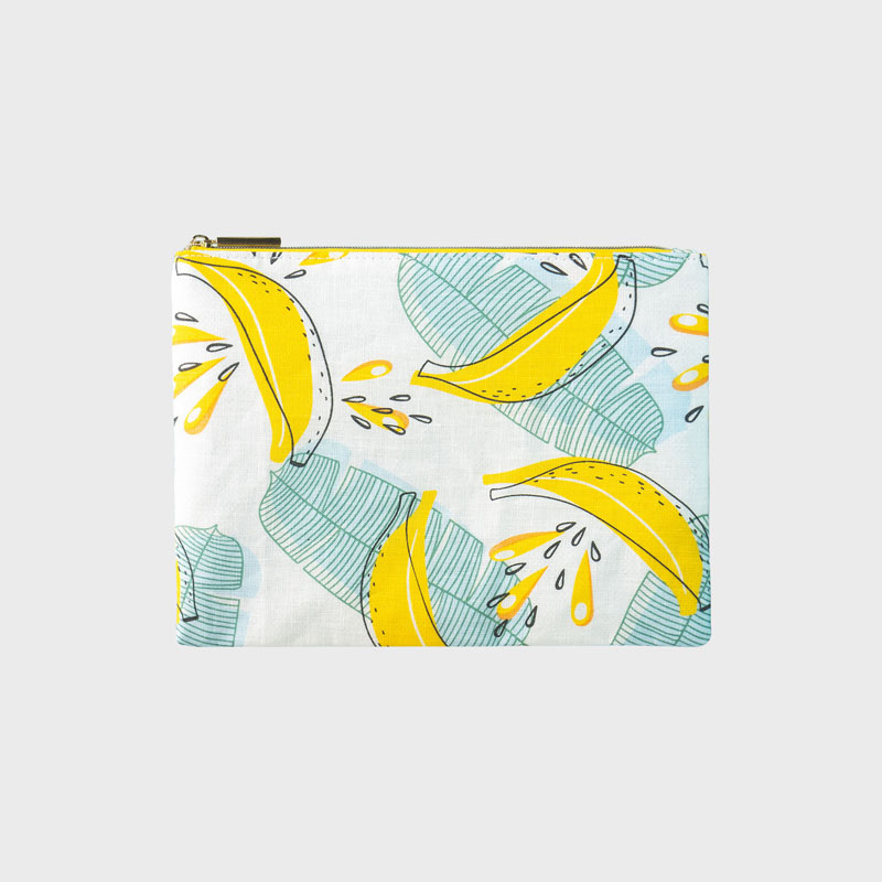 Flat Pouch Cosmetic Bag Banana Fiber - CNC138