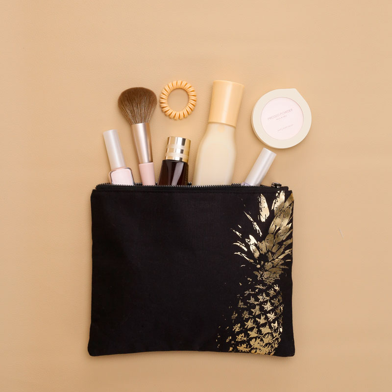 Flat Pouch Cosmetic Bag Pineapple Fiber - CNC099