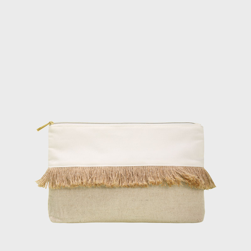 Clutch Cosmetic Bag Bamboo Fiber Jute - CBB045