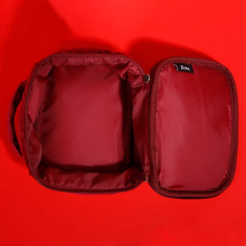 Small Pouch Makeup Case Recycled Velvet - CBR228