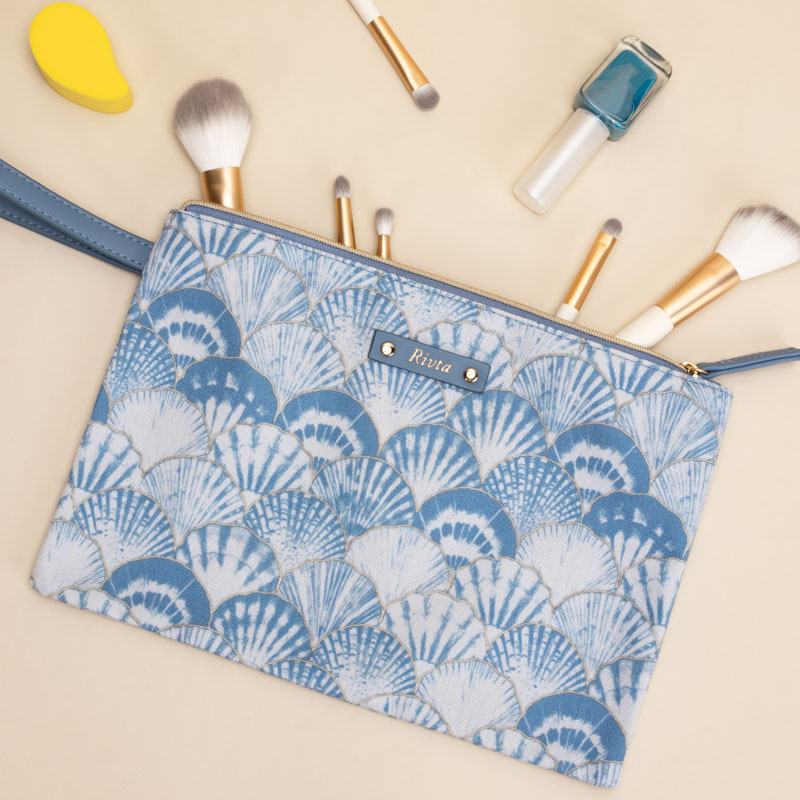 Flat Pouch Cosmetic Bag Recycled Cotton - CBC161