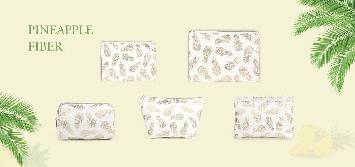pineapple fiber cosmetic bags