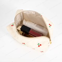 Medium Quilted Cosmetic Bag Linen Cotton - CBC201