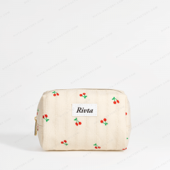 Small Quilted Cosmetic Bag Linen Cotton - CBC202
