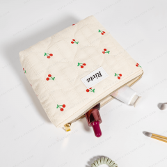 Quilted Cosmetic Bag Linen Cotton - CBC203