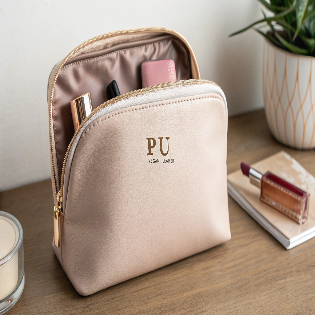 Premium Vegan PU Leather Makeup Bag